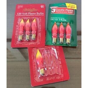 7 Vintage Candle Flame Replacement 2 3/4 " Light Bulbs 110-120V ~‎ BRAND NEW